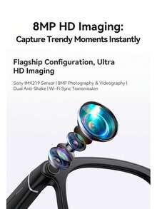 Kính thông minh LOKMAT X01 tích hợp Chat GPT, camera 8MP, dịch thuật AI 26 ngôn ngữ, trợ lý ảo và điều khiển bằng giọng nói, WiFi 4.0, Bluetooth 5.3. - Xem 8