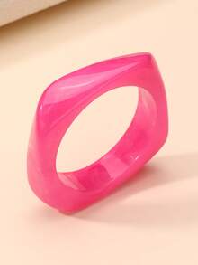NAIZHU 1/4pcs Colorful Dopamine Geometric Resin Bracelet For Women, Daily, Date, Party Accessories - Multicolor - View 5