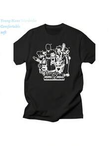 2026 Nueva Camiseta Vintage Unisex para Hombre y Mujer, Camiseta de Cuello Redondo Estilo Capitán, Adecuada para el Hogar, Aire Libre, Trabajo, Regalos, Cumpleaños y Otras Ocasiones. Ideal para ir al trabajo, no es transparente y no se encoge después del lavado. Una camiseta de manga corta adecuada para el hogar, el uso diario, fiestas y viajes-perfecta como regalo para amigos o familiares. - Negro - Ver 6