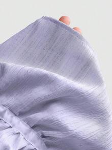 Conjunto de 2 piezas estilo francés relajado con camiseta sin mangas de cintura ceñida y pantalón ancho de pierna holgada, un conjunto de moda para mujeres - Morado - Ver 3