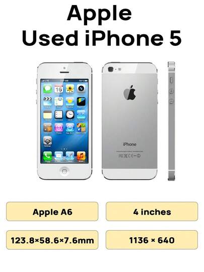 Apple iPhone 5 97新正品手機，A6處理器，4英寸Multi-Touch 顯示屏，800 萬像素 iSight 攝像頭，Lightning 接口，國行