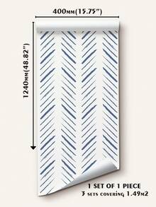 SUPSTICKER 1 片水彩手绘图案墙贴，极简侘寂风格，PVC 材质，可移除，防水，适用于儿童房、衣柜、出租房装修、ins 侘寂风装饰，15.75*47.24 英寸 - 彩色 - 查看 13