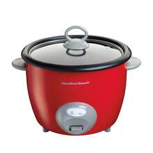 Arrocera y Vaporera Hamilton Beach , capacidad 20 Tazas de Arroz Cocido, color Rojo (37538N) capacidad para 4 litros aproximadamente, cocina todo tipo de arroz - Tipo de Enchufe A USA (110-127V) - Ver 3