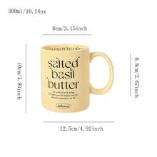 Taza cerámica de 300ml con letra, taza de café creativa, taza de agua de cerámica inglesa para chicas. Taza de pareja, taza de desayuno, taza de café - Multicolor - Ver 11