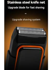 Kemei 1pc Rechargeable Electric Shaver For Men, Type-C Fast Charging, Long Lasting Battery, Compact Portable Travel Trimmer, High-Speed Motor, Waterproof - Black - View 5