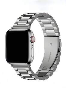 1 chiếc Dây đeo bằng thép không gỉ mới, tương thích với đồng hồ thông minh Apple, phù hợp với các dòng Series 1/2/3/4/5/6/7/8/SE có kích thước mặt đồng hồ 45/46/49/38/40/41/42/44mm, và là sản phẩm unisex. Đây là một món quà rất đẹp. - Bạc - Xem 2