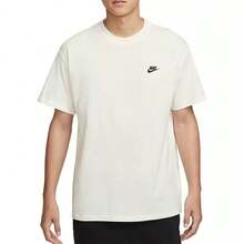 Nike Summer Men's Printed Loose Crew Neck Basketball Sports Breathable Short-Sleeve T-Shirt - Off White - View 2
