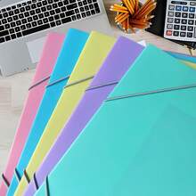 1pc/5pcs Optional A4 Size PP Elastic Band Folder, Solid Color Document Storage Folder, Durable Office Study Home Stationery - Single Piece - View 8