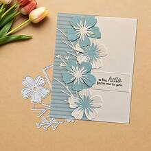 1pc Creative Flower Metal Cutting Die, Suitable For Scrapbooking, Photo Albums, Greeting Cards And Home Decor - Perfect For Holiday Greetings And Craft Making - Flower (9.9*7.2cm) - View 7