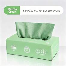 一盒20片装一次性清洁布，加厚可重复使用厨房湿巾，干湿两用清洁抹布，超细纤维毛巾卷，洗碗布替代品 - 多色 - 查看 12