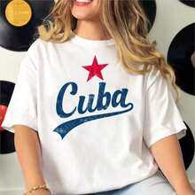 Modern Minimalist T-Shirt COOL SUMMER CubaS, Women's Printed T-Shirt, Casual Wear, Girl's T-Shirt, Fun Clothing With Comic And Urban Style. - 白色 7 - 查看 12