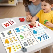 Children's Wooden Learning Puzzle Educational Interlocking ABC Number Sensory Toy, Suitable For Preschool Children's Spelling And Counting Educational Toy - Multicolor - View 6