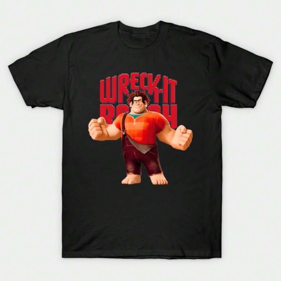 Wreck It Ralph Game TShirt220G Fundacin de AL1Godn masculina, 220 g de confort puro. CreA1DA1 Para todo ser humano, ya sea mujer u hombre. Tejido consistente de ptima C1Alidad, preparado para cualquier m1ontura, afelpado al contacto pero pensado para S1ostenerse. Prendas eriores transpirables de mujer, conjuntos otoales, vestuarios de vaC1Aciones, disfraces de new years para ella. - Negro - Ver 1
