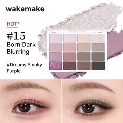  Wakemake 16-Color Eyeshadow Palette Offers A Rich Variety Of Highly Pigmented Shades, Blending Matte, Pearl, Shimmer And Glitter Textures To Create Diverse Eye Makeup Looks, From Natural Daily Wear And Sweet Dates To , Dramatic And Sophisticated Styles. The Powder Is Finely Milled, Smooth, Long-Lasting And Highly Adhesive