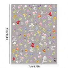 Cute Flower Series Camera Protective Film Apple Phone Lens Butterfly & Floral Stickers DIY Decorative Stickers Cartoon 3D Stickers For DIY Phone Case & Camera Mother's Day Gift - Multicolor - View 2