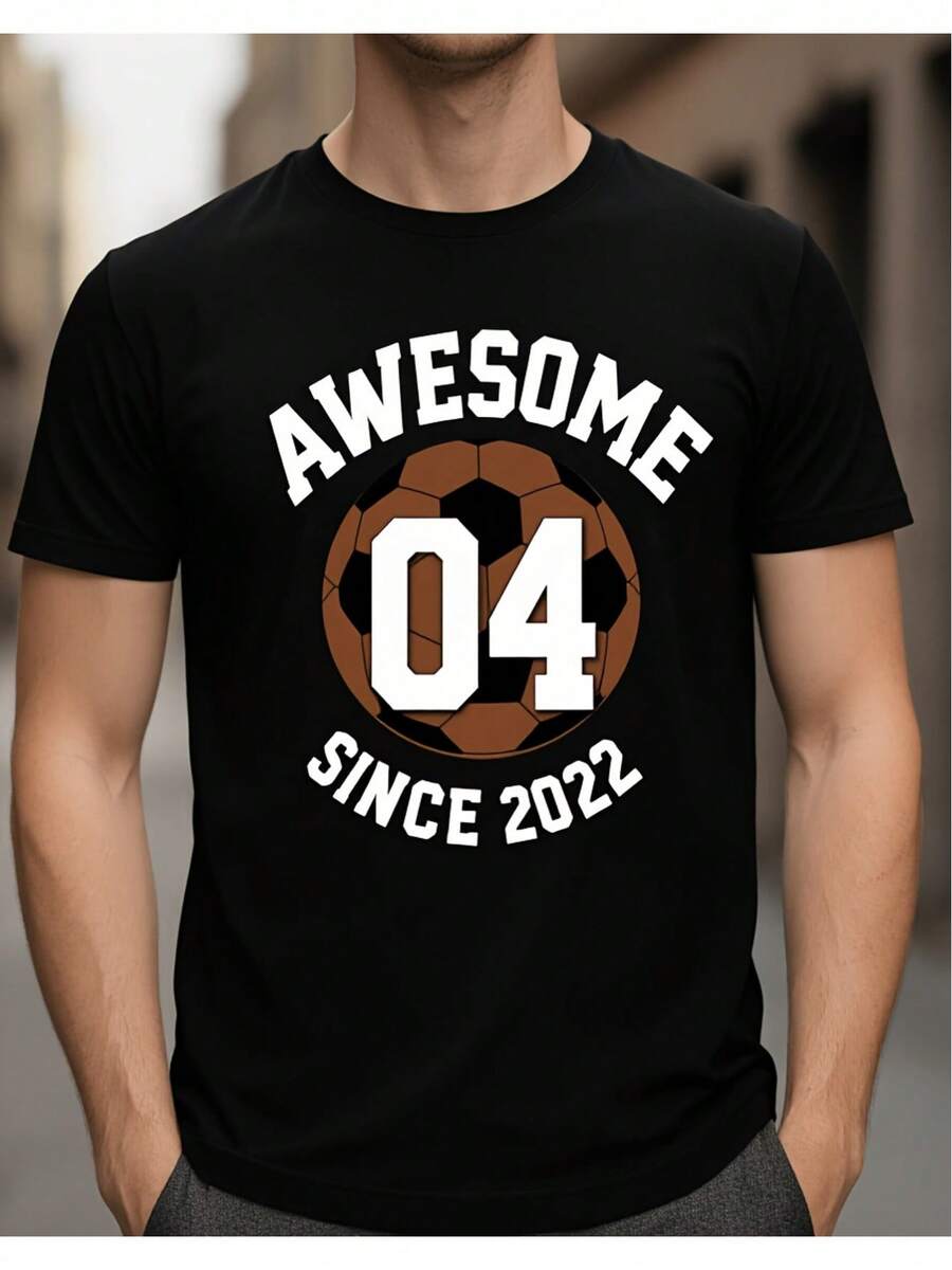 almacén localMen Awesome Since 2022 Soccer Jersey Style Birthday Celebration Gift T Shirtplayeras de hombre almacen local ropa de hombre - Negro - Ver 1