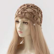 OBOVAY 1 chiếc mũ len dệt kim đính sequin nhẹ, thủ công, dành cho nữ, mùa xuân/hè, kiểu dáng thời trang khoét lỗ, phù hợp cho mặc hàng ngày, phong cách đường phố và du lịch boho. - Nhiều màu - Xem 8