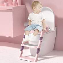 1pc Children's Toilet Trainer, Toddler Potty Seat With Step Stool, Suitable For Daily Use - Multicolor - View 16