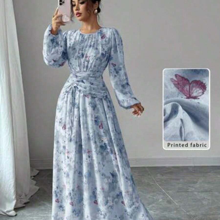 Women Midi Dresses - Blue - View 1
