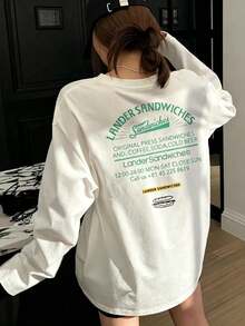 This Pure Cotton Long-Sleeved T-Shirt For Girls Is Soft And Skin-Friendly, Perfect For Casual Everyday Wear. It's Sweat-Wicking And Warm, And Features A High-Quality Round Neck For A Fashionable Look. - trắng - Xem 1