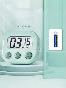 1 pieza Temporizador electrónico multifuncional, temporizador digital magnético con pantalla LCD grande, interruptor de alarma/silencio, adecuado para gestión del tiempo, cocina, fitness, reuniones, aula, regalo de cronometraje, esencial para apartamento y dormitorio - Multicolor - Ver 8