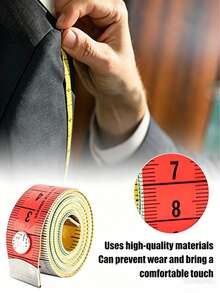 1.5m/60in Double-Sided Sewing Tape Measure With Metric And Imperial Markings, Suitable For Body And Fabric Measurement - Portable Retractable Ruler For Tailoring, Crafting, Waist Measurement | Flexible Ruler For Fabric, DIY, Quilting | Easy Storage Pocket-Sized Tape Measure (Random Letter Print) - Multicolor - View 10