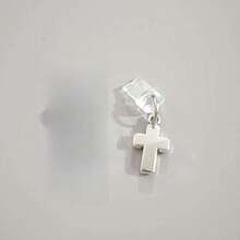 Silver Cross Phone Decoration, Suitable For IPhone/Type-C Dust Plug Interface Care, Phone Pendant Accessory - Silver - View 8