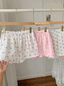 Conjunto de shorts de mujer con estampado de rayas multicolor tejidas - Multicolor 2 - Ver 7