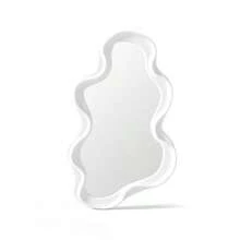 1pc Large Asymmetrical Cloud Pattern Makeup Mirror, Tabletop Vanity Mirror, Minimalist Design, Wall-Mounted, Suitable For Bathroom, Living Room, Bedroom, Ideal For Asymmetrical Makeup Mirror - 1PC - View 5