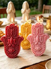 1 pieza Molde de silicona con diseño de loto, flexible y antiadherente, fácil de desmoldar para manualidades de velas de aromaterapia, jabón hecho a mano, resina epoxi y decoración del hogar - A - Ver 6