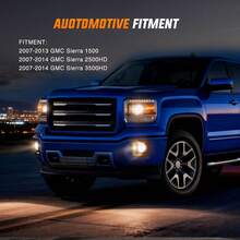 适用于 2007-2013 款 GMC Sierra 1500 和 2007-2014 款 Sierra 2500HD/3500HD 的 1 个雾灯总成，透明透镜灯泡，替换件号 880，12V，27W - A - 查看 6