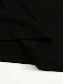 Playera de mujer,con su estampado único, destaca entre la multitud. Confeccionada en un tejido de algodón cómodo y transpirable, es la opción perfecta para el día a día en casa, vacaciones informales y fiestas. streetwear Ideal para todas las estaciones  flash oferta YDNF 100% Cotton Blusas Bonito - Negro - Ver 5