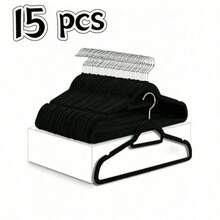 10/20 pièces Cintres de luxe en velours noir antidérapants, ultra-fins et gain de place - Crochets noirs pivotants ultra-résistants, convient pour organiser les vêtements, costumes, manteaux, cravates, chemises, jupes et pantalons - Noir - Voir 7