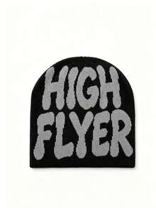 1顶男女通用标语街头休闲派对可爱针织帽，Y2K甜美风格 - A - 查看 8