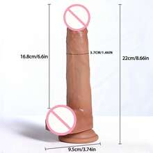 Realistic Dildo Lifelike Thick Silicone Butt Plug Sextoy With Suction Cup Real Penis Hands-Free Play Beginners Adult Sex Toys For Men Women Couples - L - 查看 3