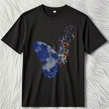 Camiseta de hombre estilo streetwear con estampado de grafiti, top de gran tamaño de alta calidad - Blanco - Ver 6