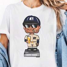 Cute Premium Unisex Casual T-Shirts, New York City T-Shirt, Baseball T-Shirt, New York City T-Shirt - 白色 20 - 查看 1