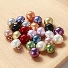 6/12/20Pcs Fashion Colorful Pearl Buttons, Multi-Functional Pearl Buckles, Tailor Shop Buttons, Suitable For Cheongsam, Dresses, Shirts, Knitwear, Wedding Dresses, Hanfu Copper Shank Hand-Sewn Buttons - Multicolor - View 3