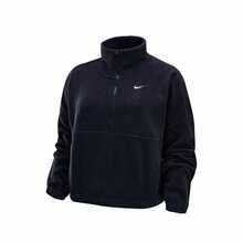 Nike Therma-FIT ONE 女款寬鬆保暖內裡半拉鍊套頭運動衫，刺繡品牌標誌，長袖半開襟 - 黑色 - 查看 4