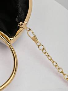 Bolso de noche de mujer con perlas, bolso de mano, bolso de embrague con correa de cadena, elegante bolso de hombro, bolso de novia adecuado para fiestas, bodas, galas, cenas, que combina con vestidos formales, vestidos de noche, vestidos de cumpleaños - Blanco - Ver 5