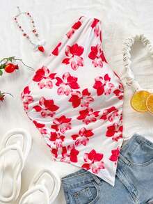 Estilo business casual, occidental y adorable. - Rojo y blanco - Ver 5