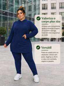 Women's Autumn/Winter Cold Weather Set In Fleece, Sizes Gg G1 - azul oscuro - Ver 7