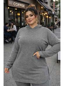 Women's Autumn/Winter Cold Weather Set In Fleece, Sizes Gg G1 - Grey - View 3