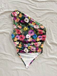 Blusa casual con estampado floral, adecuada para primavera/verano - Multicolor - Ver 2