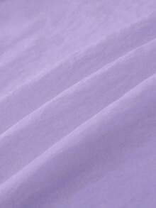 Blusa blanca elegante sin mangas, de cintura elástica y cuello suelto con cordón, de tejido texturizado, para mujer, para primavera/verano.Blusas y tops para mujer de cuello cerrado, blusas casuales y modernas para el verano - Púrpura malva - Ver 7
