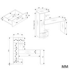 1 Piece All-In-One Desk With Side Storage Unit, With Tall Cabinet, Open Shelves & Bottom Drawer, Spacious Workstation With Ample Storage, Versatile Study & Office Desk, 3 Styles Available For Small Spaces - Study Desk - View 10