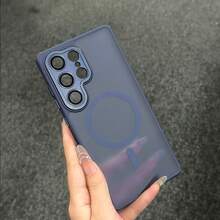 Galaxy S26Ultra S25Ultra S24Ultra S23Ultra A56 A16 A17 A36 A26 A16 A37 A57 S24 S23FE Plus A55 A35 A54 A15 S25 S24 S23 及其他機型適用 高階磨砂親膚手機殼，全方位相機保護、內置鏡頭膜、防指紋、支持無線充電、防摔設計 - 深藍 - 查看 3