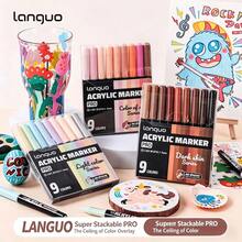 Languo 27色壓克力麥克筆套裝，1-5mm軟刷頭，大容量墨水可雙層疊色，快乾防水高遮蓋力，適用多種表面藝術繪畫上色勾線，開學季藝術用品 - 套裝 - 查看 2