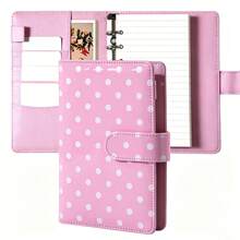 Carpeta A6 - Con 90 páginas de núcleos reemplazables - Papel lacado y engrosado, adecuado para notas diarias, notas de estudio, planificación diaria y regalos de vacaciones, útiles escolares, útiles escolares lindos, (sin bolígrafo) - Multicolor - Ver 9