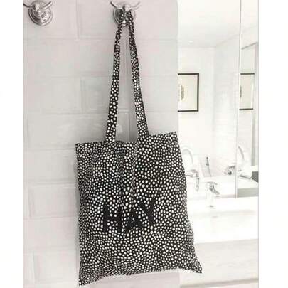 Korean & Japanese Casual Canvas Tote Bag, Letter Print Shoulder Handbag, Shopping Bag, Gift For Teachers And Friends